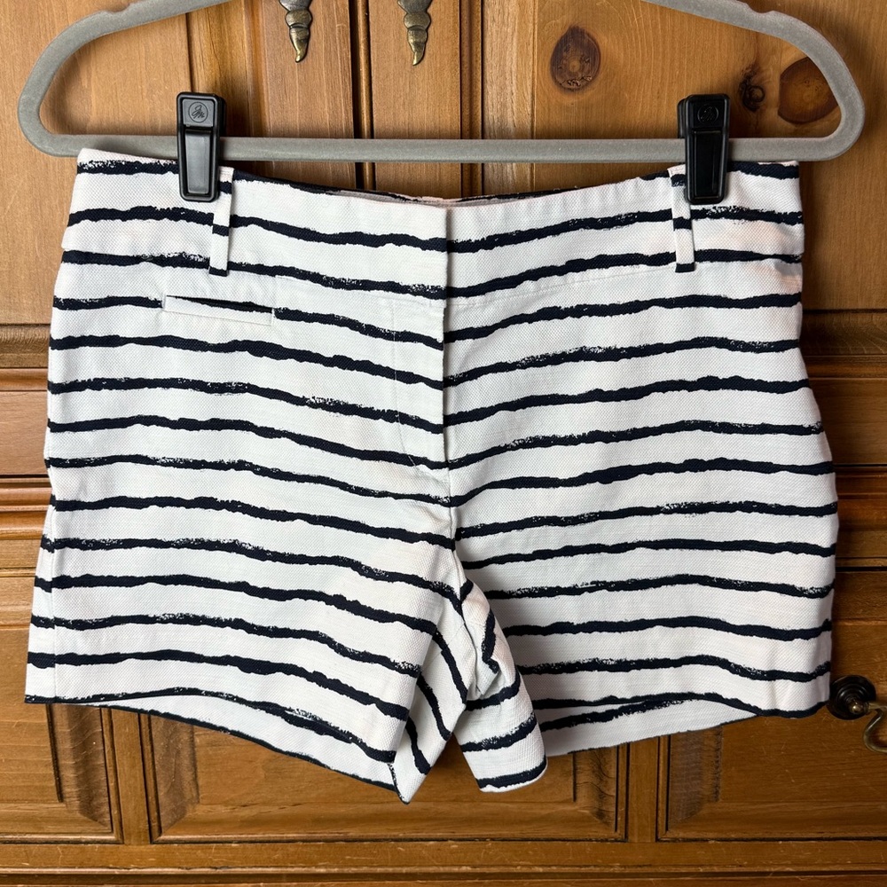 LOFT Dark Blue and White Striped Women's Shorts